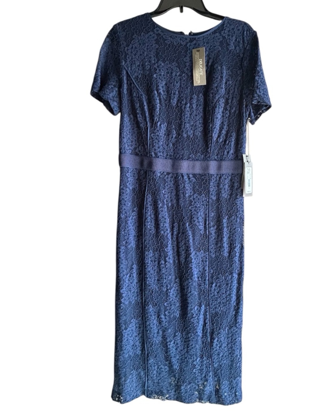 Navy Lace Midi Dress Eva Mendez size misses 10